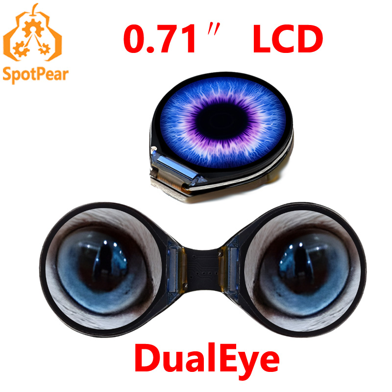 Pi Display - Waveshare 0.71inch Double Eye Round LCD
