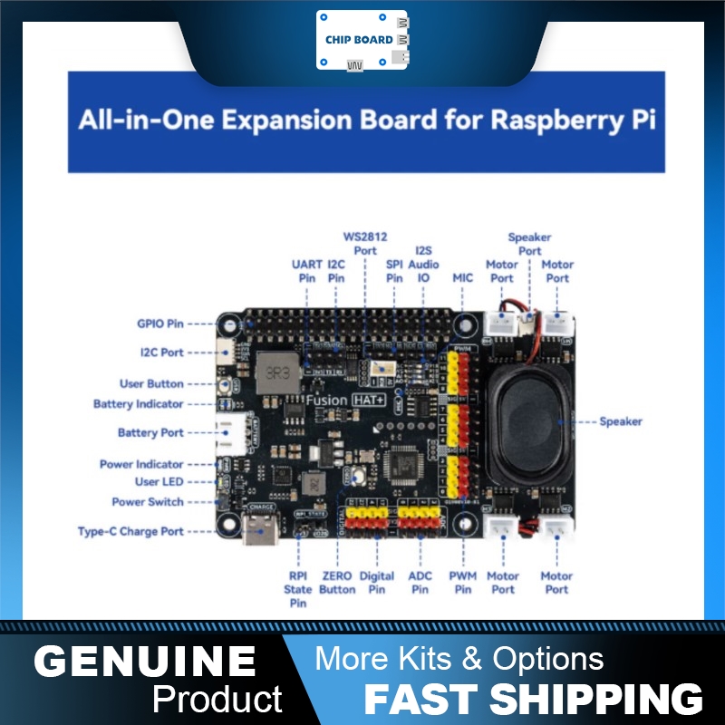 Pi Zero - SunFounder Fusion HAT+: Raspberry Pi Expansion