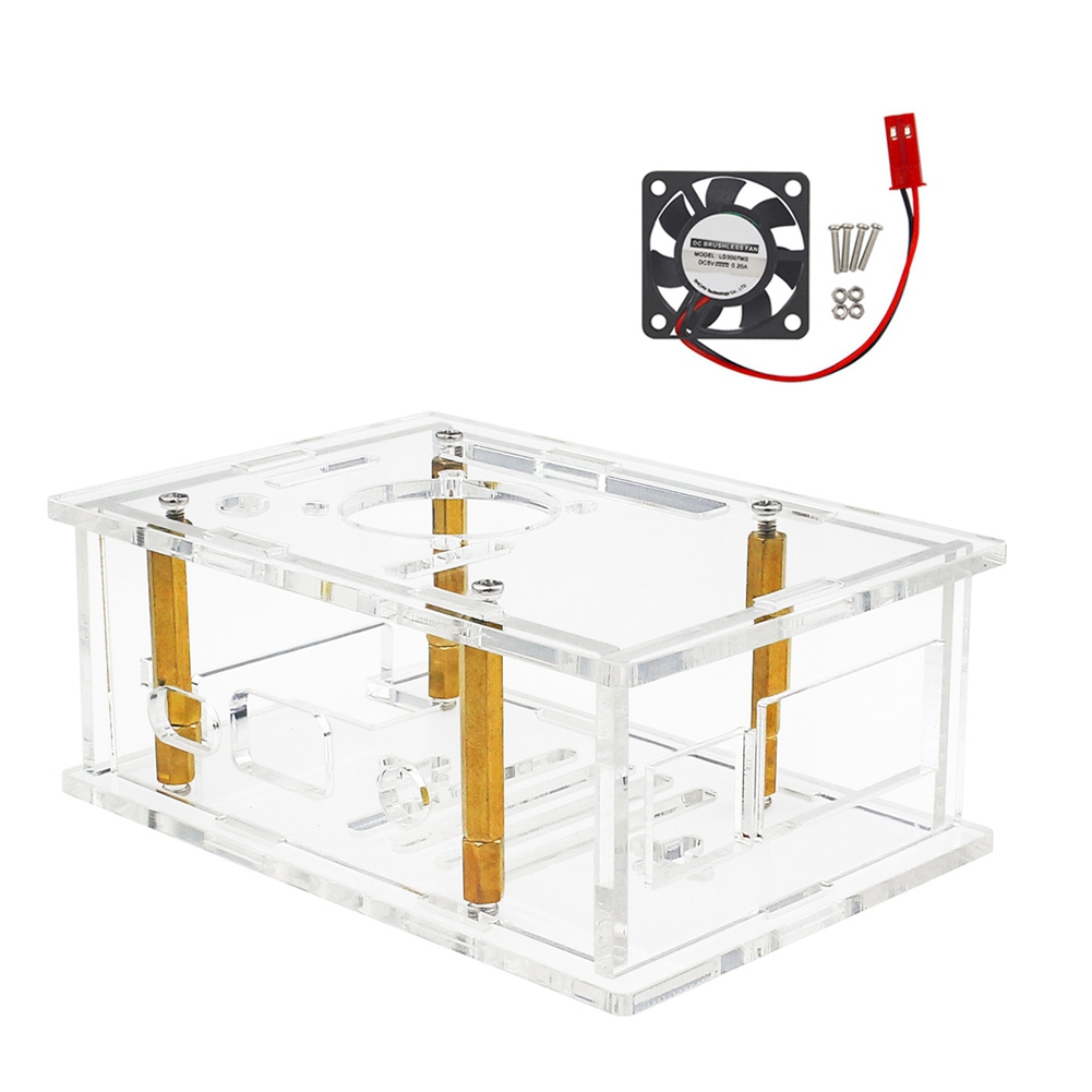 Pi 4 Case - ABFN-Acrylic Case With Cooling Fan For
