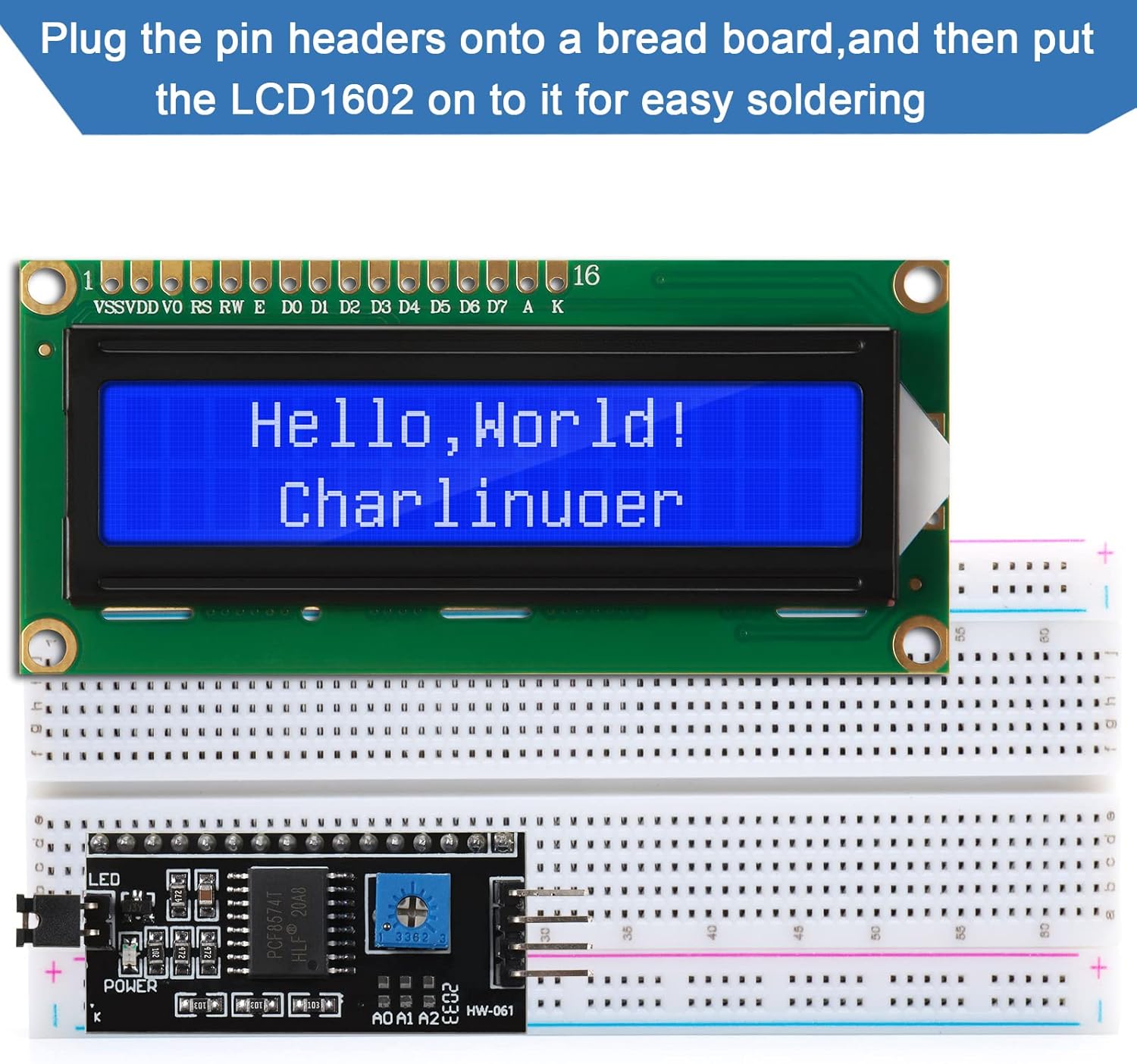 Pi Display - 1Set 1602 LCD 20*4 Blue Screen