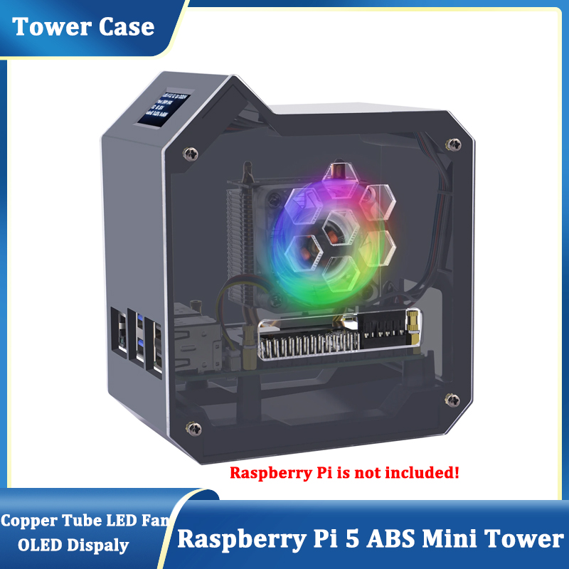 Pi 5 Case - GeeekPi Raspberry Pi 5 ABS Mini