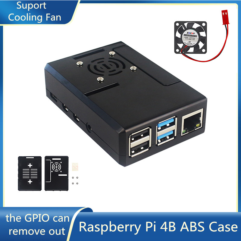 Pi Power Supply - Raspberry Pi ABS Case Black Plastic