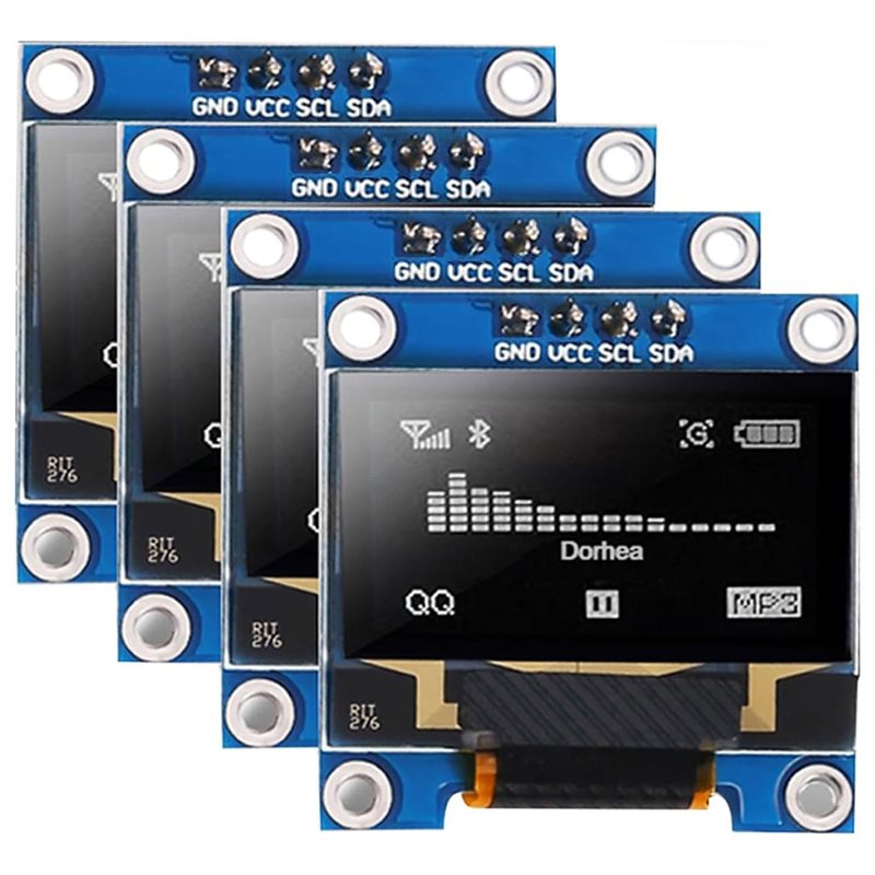 Pi Display - A37T-4Pcs 0.96 Inch OLED Display Module