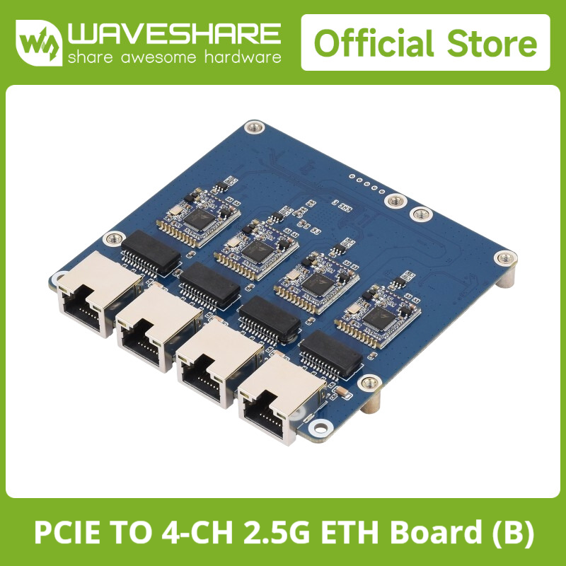 Waveshare PCIe TO 4-Ch Gigabit - Raspberry Pi 4 review and price