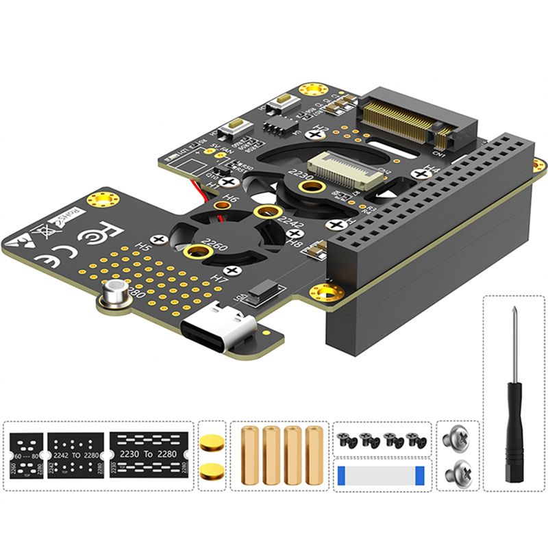 For Raspberry Pi 5 Pcie To M.2 - Pi 5 Case review and price