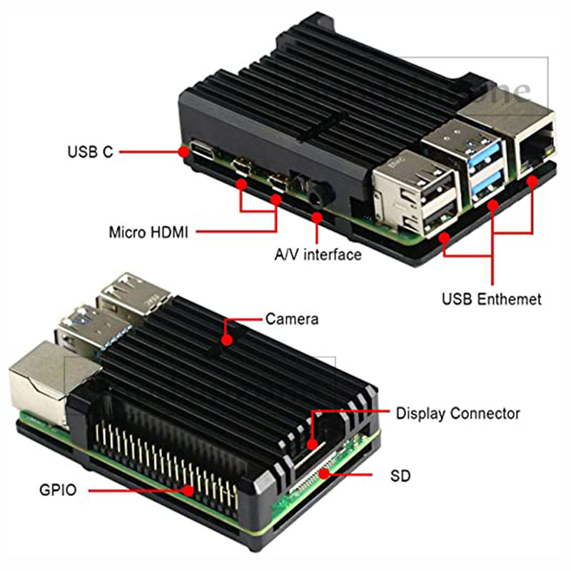 Armor Aluminum Case for Raspbe - Pi 4 Case review and price