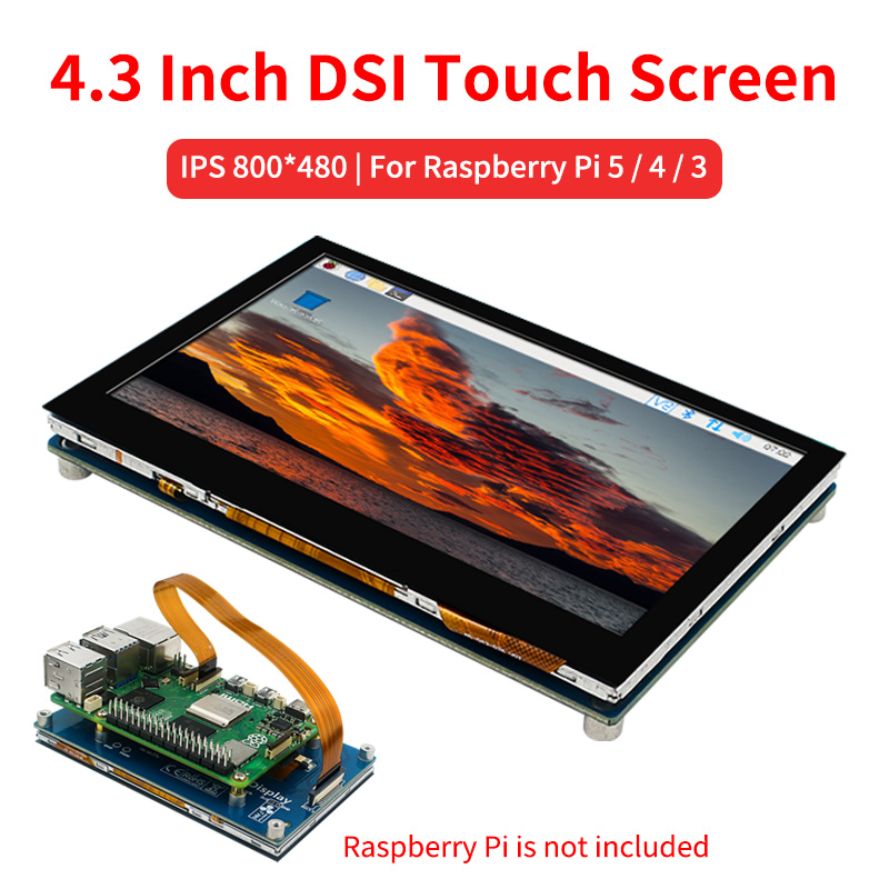 4.3 Inch DSI Touch Screen for  - Pi 5 Case review and price