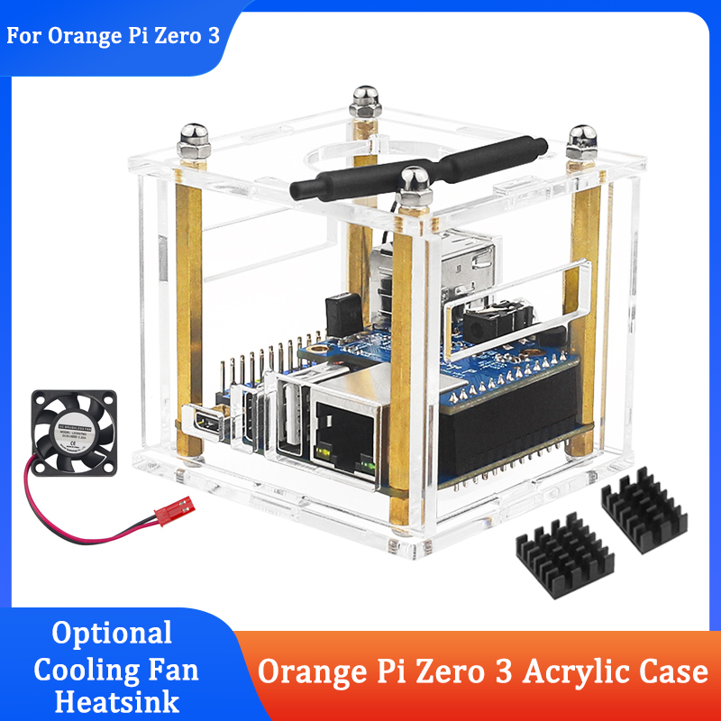 Orange Pi Zero 3 Acrylic Case  - Pi Cooler review and price