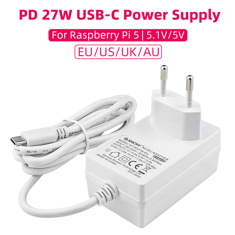 Raspberry Pi 5 5.1V 5A Power S - Pi Power Supply review and price