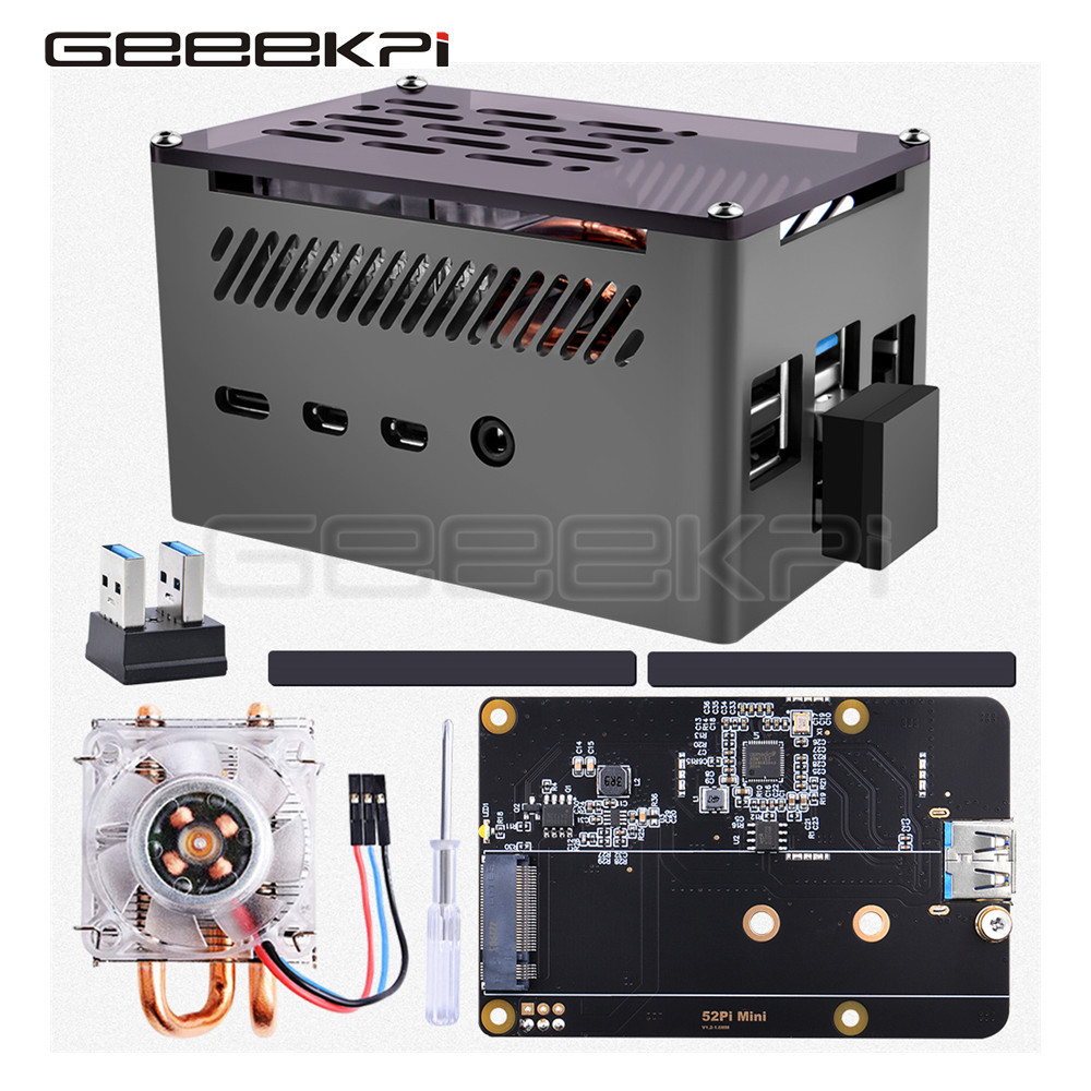 GeeekPi  Aluminum Brick Case B - Pi 4 Case review and price