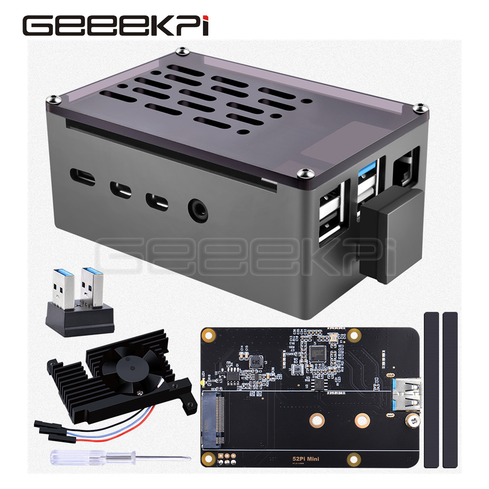 GeeekPi  Aluminum Brick Case B - Pi 4 Case review and price