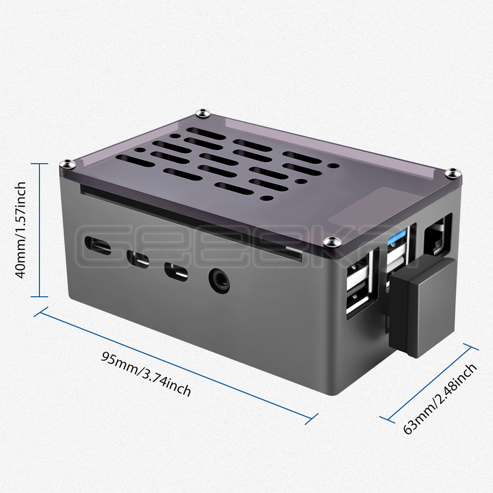 GeeekPi  Aluminum Brick Case B - Pi 4 Case review and price