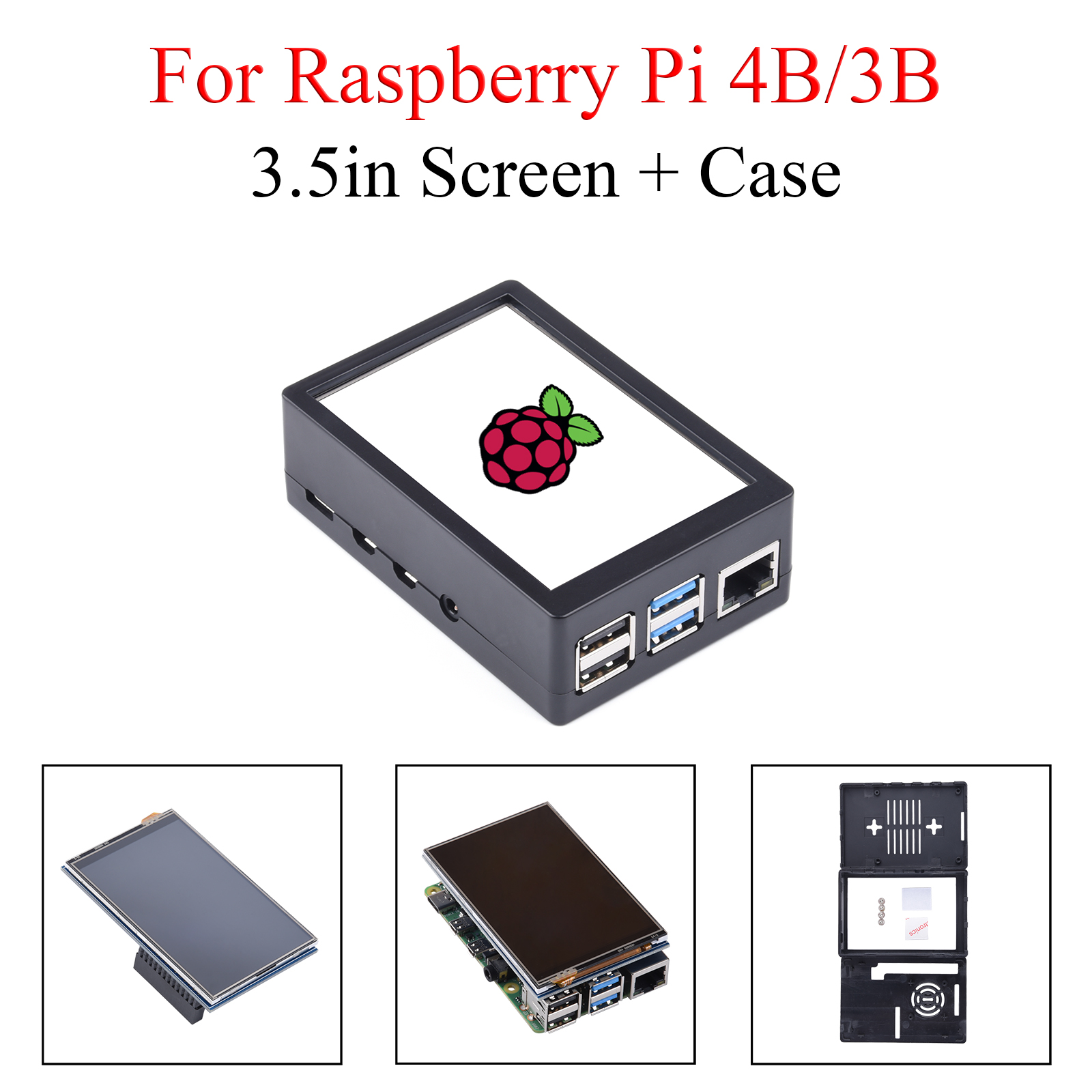 3.5 inch Touch Screen 480*320  - Pi 4 Case review and price